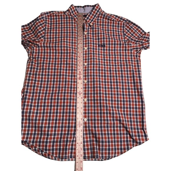 Chaps Large Long‎ Sleeve Navy & Orange Men’s Shirt Button Down Collar - Picture 5 of 8